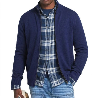 Men’s Knit Jacket – Slim Fit Casual Zip Up Sweatshirt for Work, Gym & Everyday Wear