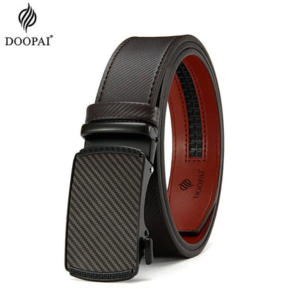 Men’s Genuine Leather Belt – Automatic Buckle Waist Strap, High-Quality Adjustable Belt for Men & Women,