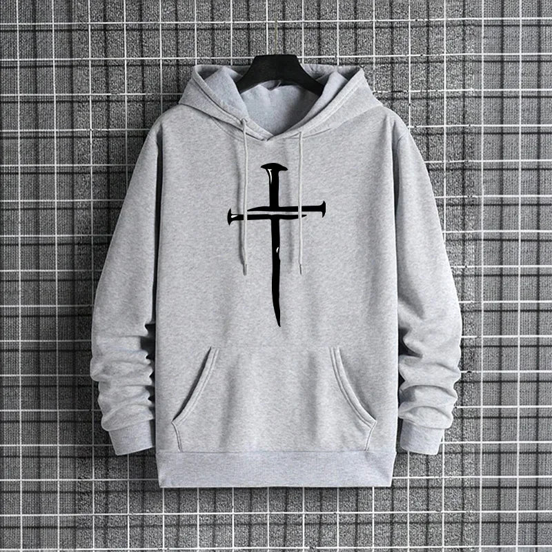 Men’s Cross Print Hoodie