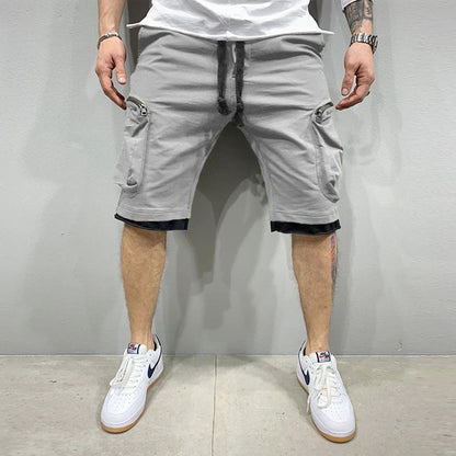 Men’s Cargo Shorts – Breathable Cotton Workout & Gym Shorts with Multi Pockets for Training & Casual Wear