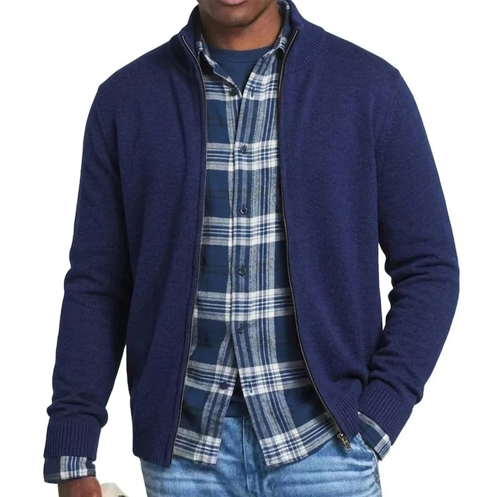 Men’s Knit Jacket – Slim Fit Casual Zip Up Sweatshirt for Work, Gym & Everyday Wear