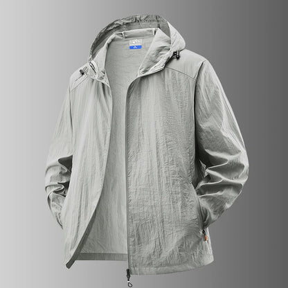 Men’s Jacket – Ultra-Light Hooded Windbreaker with UV Sun Protection for Running, Hiking & Outdoor Activities
