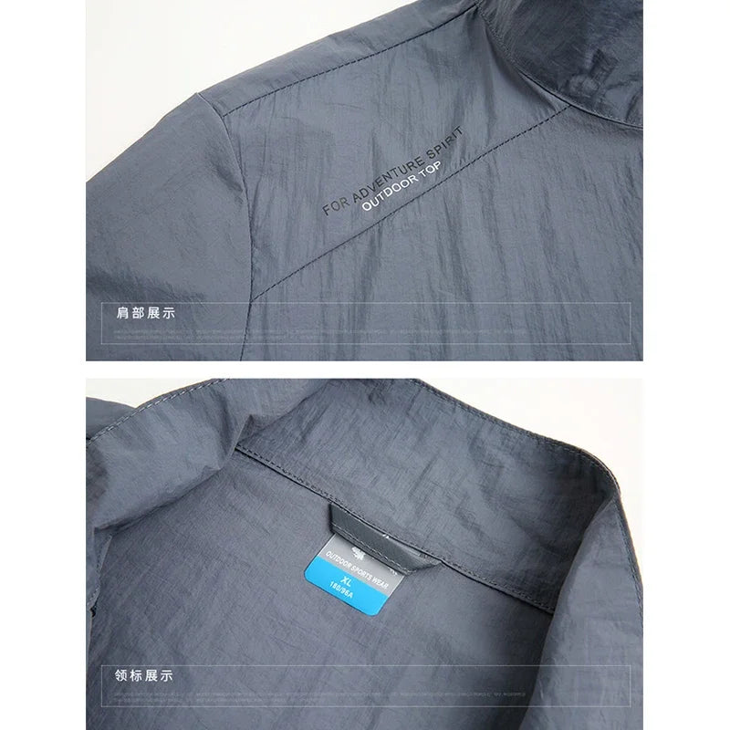 Men’s Ultra-Light Windbreaker Jacket – UV Sun Protection Coat for Travel, Camping, Cycling, Fishing & Hiking Wear