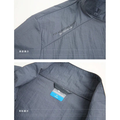 Men’s Ultra-Light Windbreaker Jacket – UV Sun Protection Coat for Travel, Camping, Cycling, Fishing & Hiking Wear