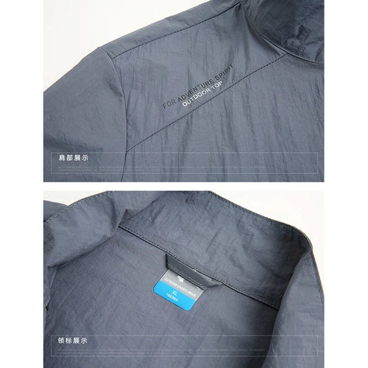 Men’s Ultra-Light Windbreaker Jacket – UV Sun Protection Coat for Travel, Camping, Cycling, Fishing & Hiking Wear