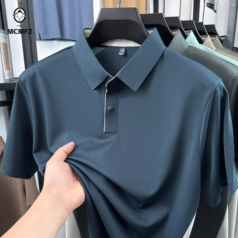 Men’s Short Sleeve Polo Shirt – Breathable, Moisture-Wicking, Golf & Casual Wear