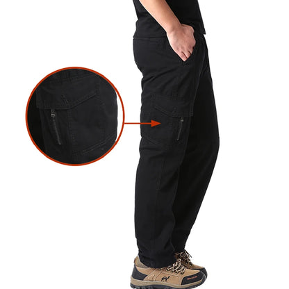 Men’s Cotton Tactical Cargo Pants – Multi-Pocket, Casual Outdoor Fit