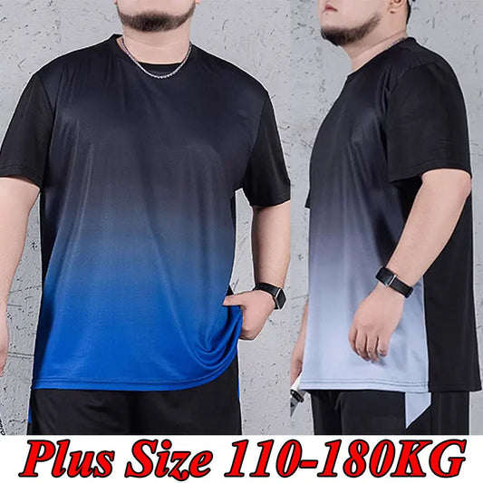 Men's T-shirt Plus Size 1XL-7XL Short Sleeve