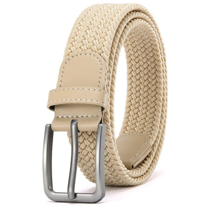Unisex Elastic Woven Belt – Casual Stretch Belt for Jeans & Outdoor Use