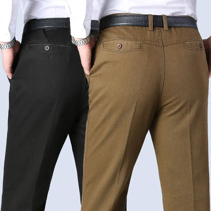 Men’s Business Casual Dress Pants – Straight Fit Formal Trousers for Office and Everyday Wear