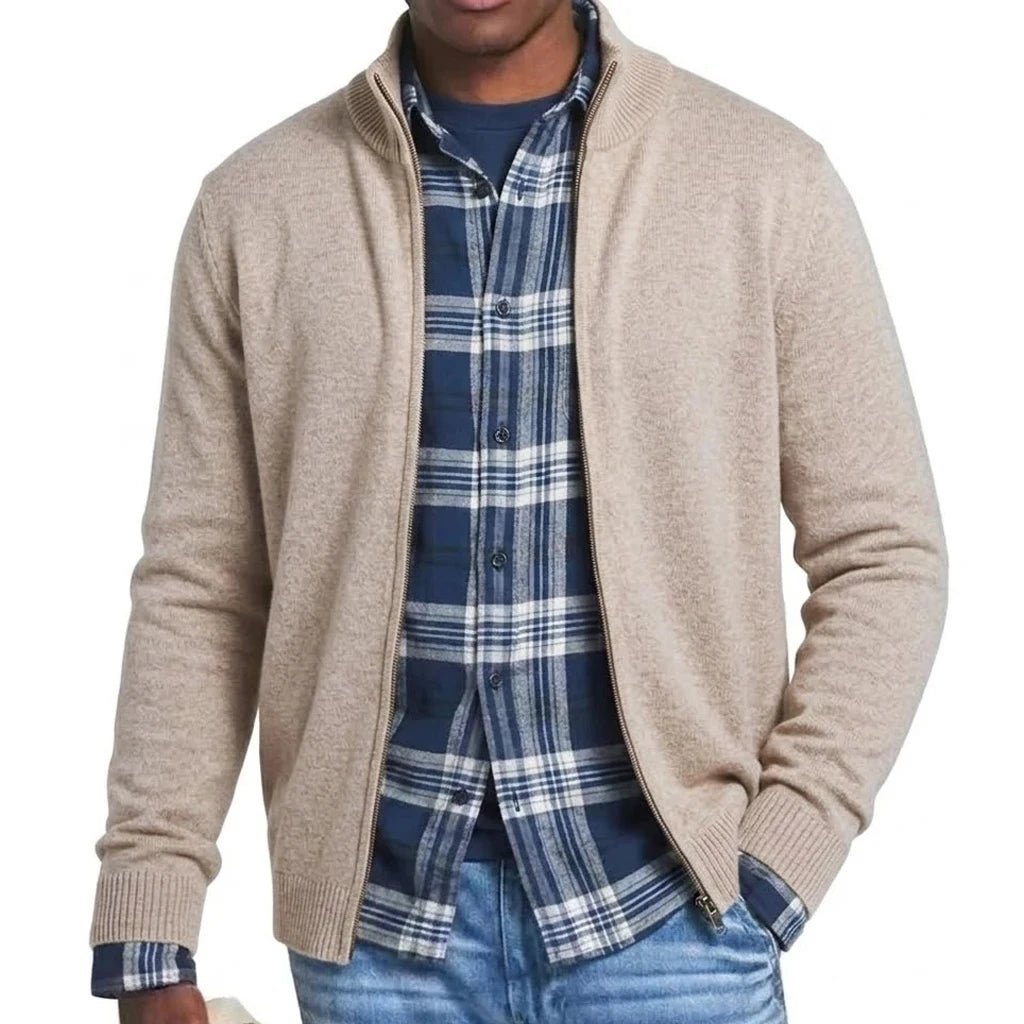 Men’s Knit Jacket – Slim Fit Casual Zip Up Sweatshirt for Work, Gym & Everyday Wear