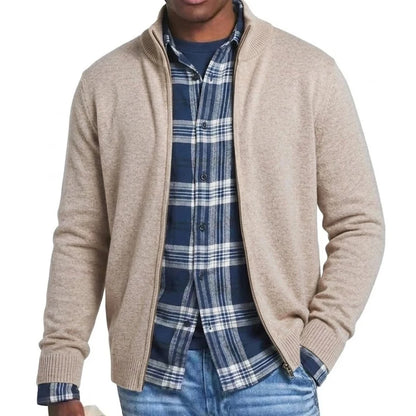 Men’s Knit Jacket – Slim Fit Casual Zip Up Sweatshirt for Work, Gym & Everyday Wear