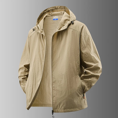 Men’s Jacket – Ultra-Light Hooded Windbreaker with UV Sun Protection for Running, Hiking & Outdoor Activities