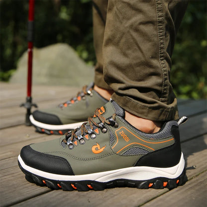 Men’s Leather Casual Sneakers – Lightweight Walking & Tennis Shoes