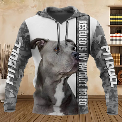 Men’s Animal Dog Print Hoodie – Casual 3D Graphic Pullover Sweatshirt with Long Sleeve Comfort Fit