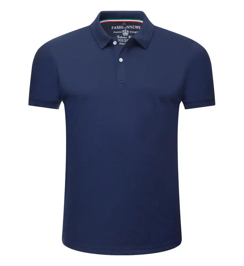 Men’s Short Sleeve Polo Shirt – Solid Color, Breathable & Comfortable