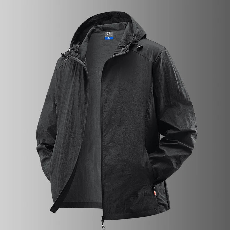 Men’s Jacket – Ultra-Light Hooded Windbreaker with UV Sun Protection for Running, Hiking & Outdoor Activities