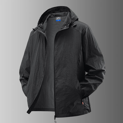 Men’s Jacket – Ultra-Light Hooded Windbreaker with UV Sun Protection for Running, Hiking & Outdoor Activities