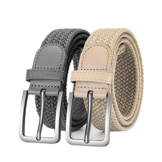 2-Pack Unisex Elastic Woven Belts – Casual Stretch for Jeans & Outdoor Use (105/115/125cm)