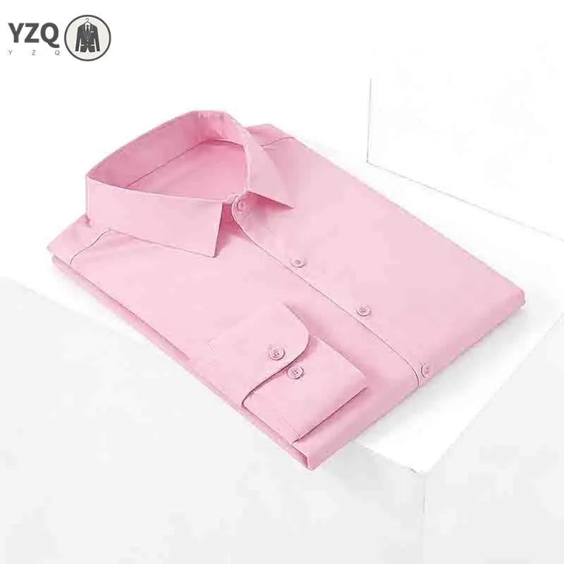 Men’s Non-Iron Teal Blue Long Sleeve Button-Up Shirt – Business Wear