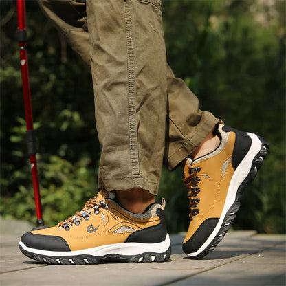Men’s Leather Casual Sneakers – Lightweight Walking & Tennis Shoes