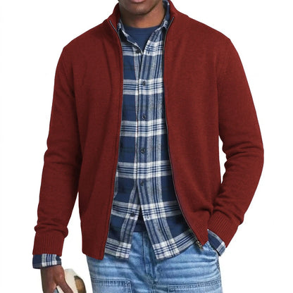 Men’s Knit Jacket – Slim Fit Casual Zip Up Sweatshirt for Work, Gym & Everyday Wear