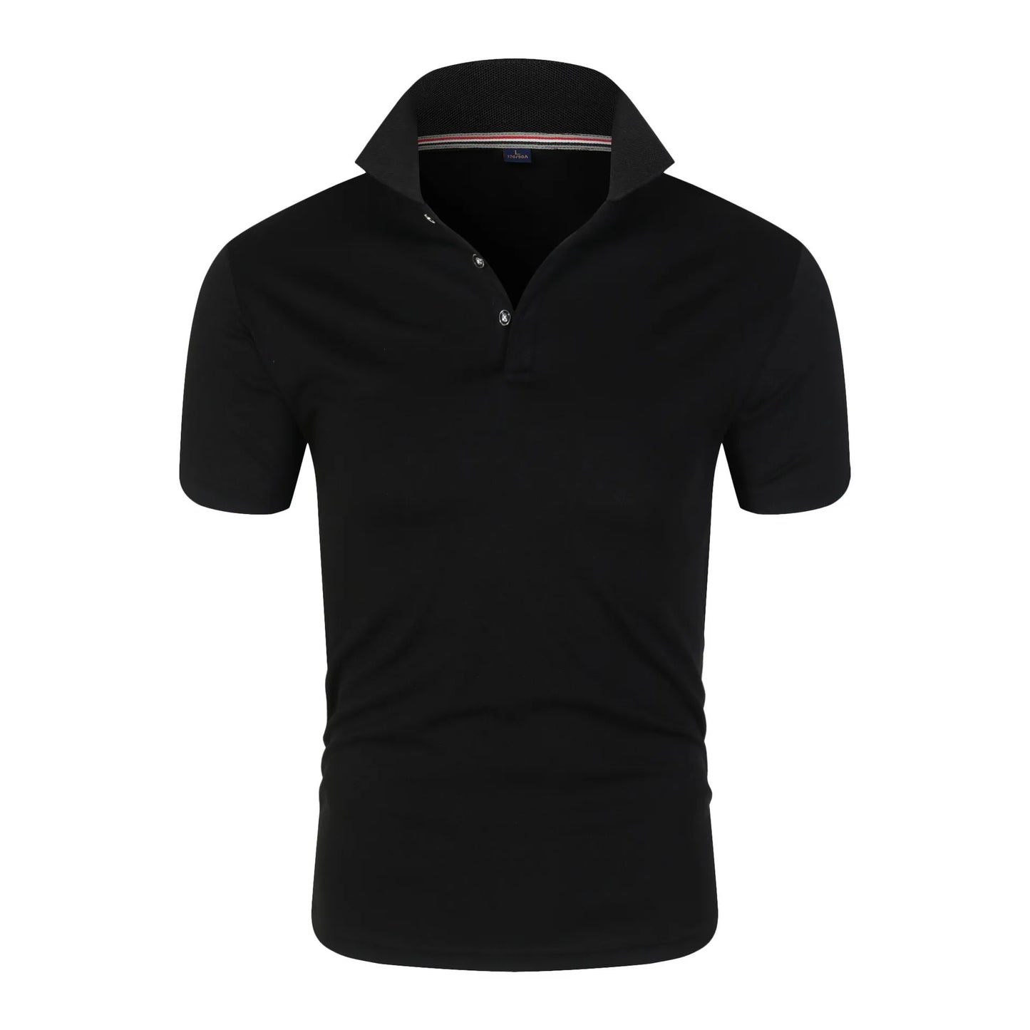 Men’s Solid Color Polo Shirt – Short Sleeve, Lightweight Summer Top