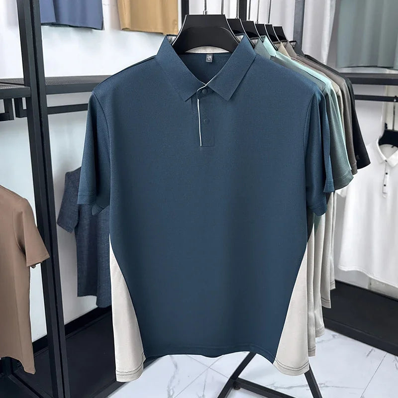 Men’s Short Sleeve Polo Shirt – Breathable, Moisture-Wicking, Golf & Casual Wear